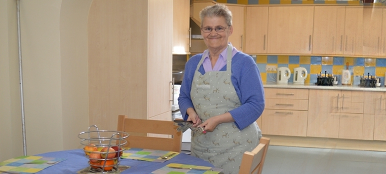 Garendon care home happy in kitchen