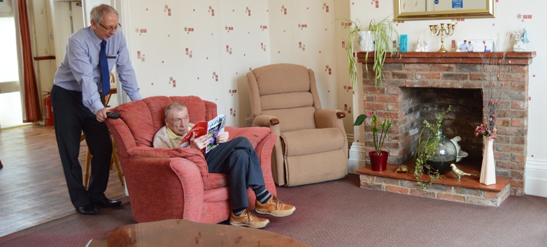 Genesis care home in the lounge