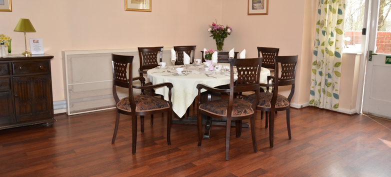 Hatherley care home dining room